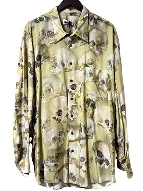 Magliano Fontanelle Skull Print Button Down Shirt - NWT - Size M